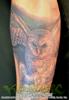 Blackwash Mexican Owl above King forearm temple pyramids